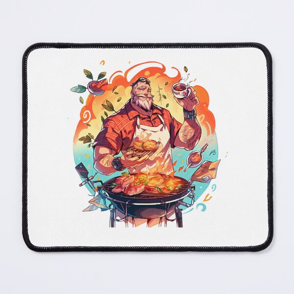 Item preview, Fathers day Grill Master Dad, BBQ Art Cooking Master Grilling King Time Grillmaster Season King designed and sold by MartynGrey.