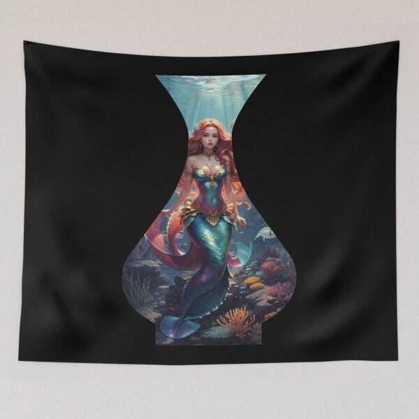 Item preview, Sirenas Red Mermaid in a Bottle designed and sold by SirenasWorld.