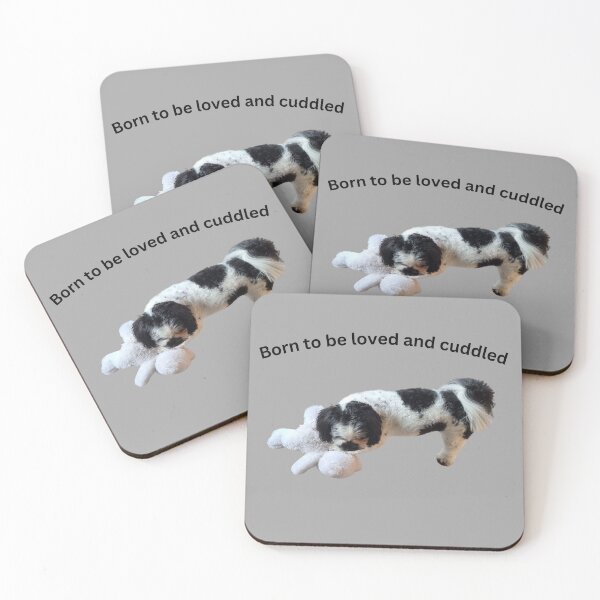 Item preview, Born to be loved and cuddled Shiatzu x poodle  designed and sold by Debsgiftware .