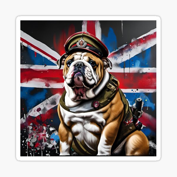 Item preview, English Bulldog British Army Officer Soldier designed and sold by Ameiva-Apparel.