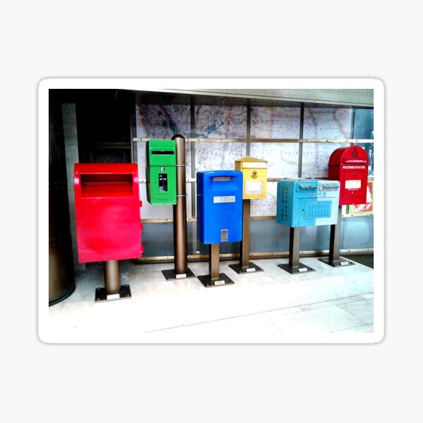 Item preview, Colored mailboxes street photography designed and sold by primaiaart.