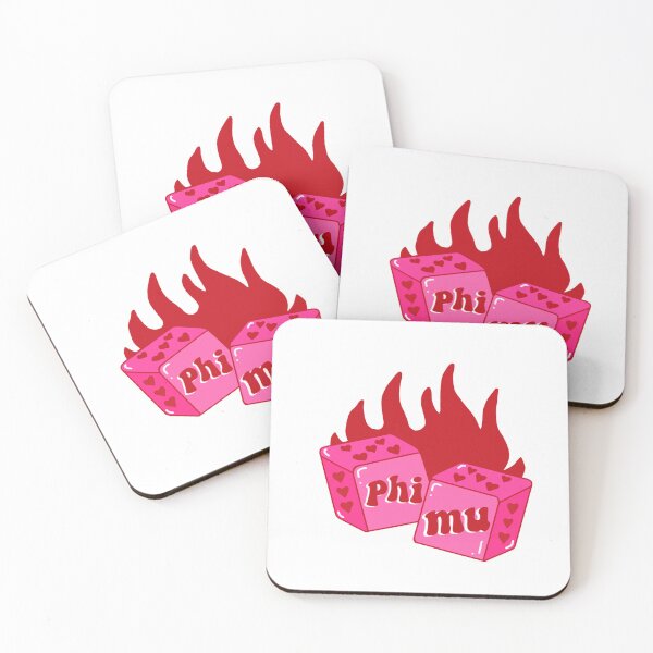 Item preview, phi mu pink sorority dice sticker designed and sold by feliciadesigns.
