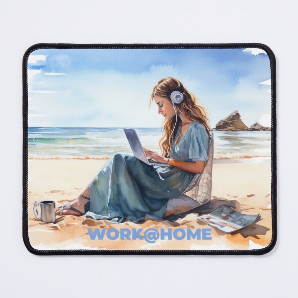 Item preview, Work is something you do not somewhere to be - work@home - Work from home - Beach designed and sold by Dahlann.