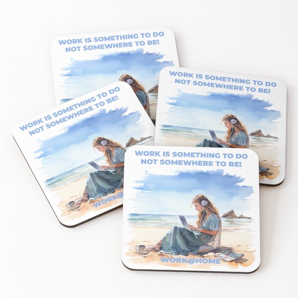 Item preview, Work is something you do not somewhere to be - work@home - Work from home - Beach designed and sold by Dahlann.