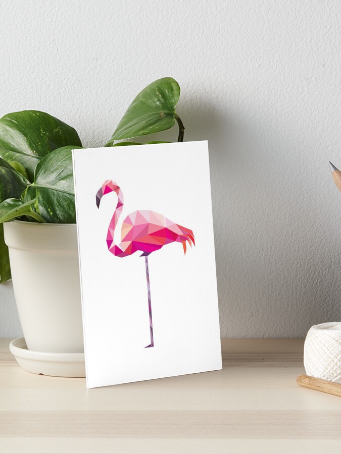 Geometric Flamingo Wall Art Abstract Flamingo Painting Flamingo Wall Art  Poster print Only 