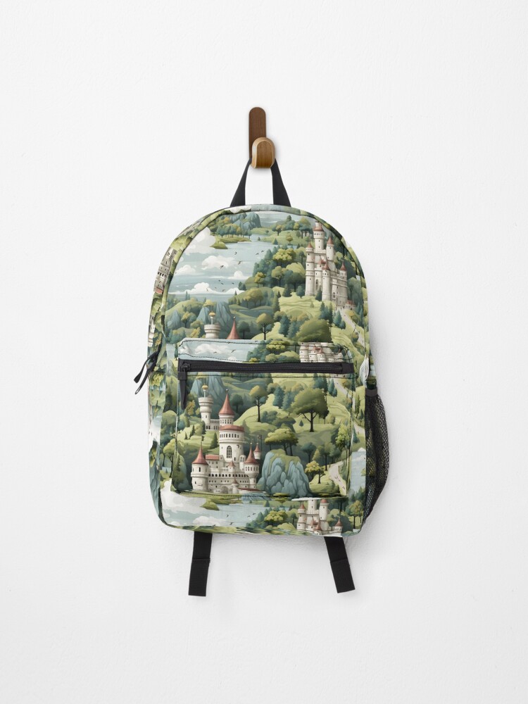 Thumbnail 1 of 3, Backpack, Castles Pattern 5 designed and sold by DigitalPatternx.