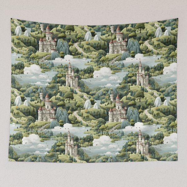 Item preview, Castles Pattern 5 designed and sold by DigitalPatternx.
