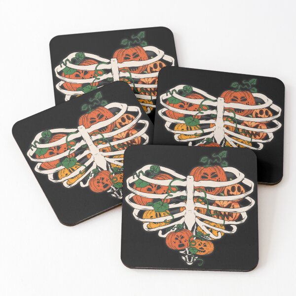 Item preview, Spooky Halloween Skeleton Heart Pumpkin Sublimation designed and sold by ElLocoMus.