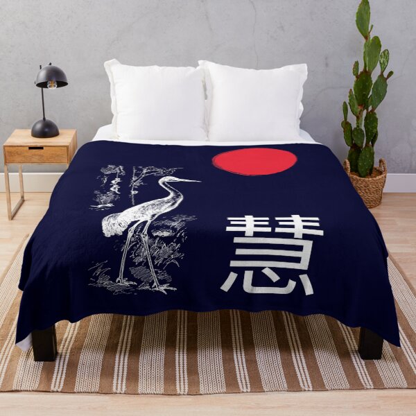Item preview, A Crane and a red moon designed and sold by AnimalWardrobe.