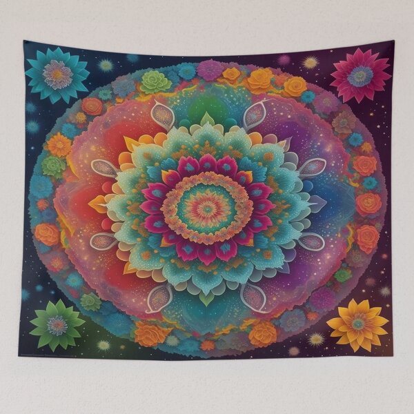 Item preview, Celestial Harmony: Rainbow Mandala designed and sold by Dshoppin.