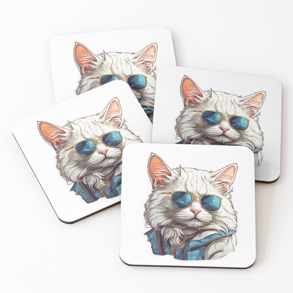 Item preview, Fashion Forward Feline - Cool Cat with Shades - Must-Have for Cat Lovers designed and sold by sadsapiens.