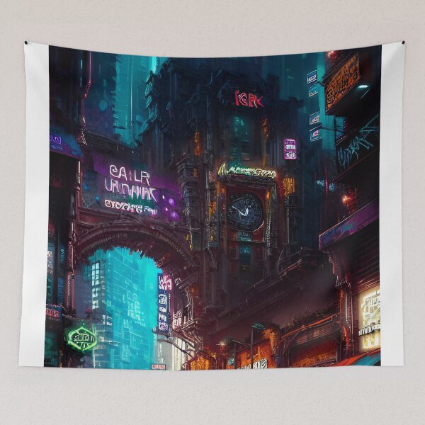 Item preview, Downtown Cityscape - Cyber City Scene designed and sold by Delerat7.