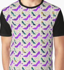 High Heels Purple glitter, marble and hearts Graphic T-Shirt