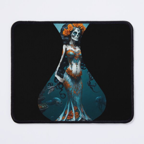 Item preview,  Dia de La Muerte in a Genie Bottle Mermaid designed and sold by SirenasWorld.