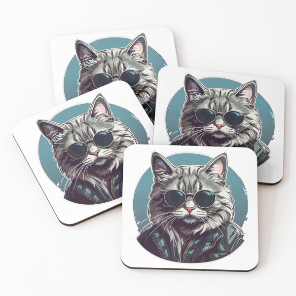 Item preview, Street Style Feline - Cool Cat with Sunglasses for Urban Trendsetters designed and sold by sadsapiens.