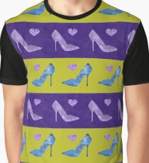 High Heels Patterns watercolor blue, purple and green Graphic T-Shirt
