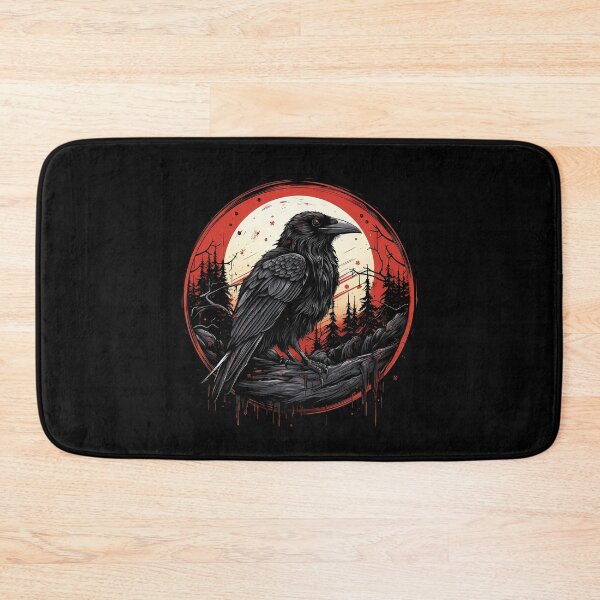Item preview, Cuervo negro en una rama designed and sold by Lajon97.