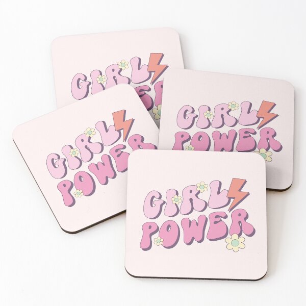 Item preview, Girl power pink floral hippie groovy quote designed and sold by Mary Hart.
