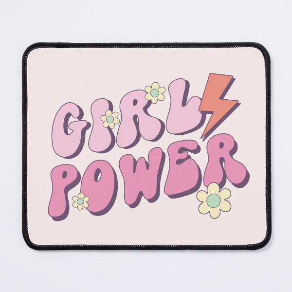 Item preview, Girl power pink floral hippie groovy quote designed and sold by Mary Hart.