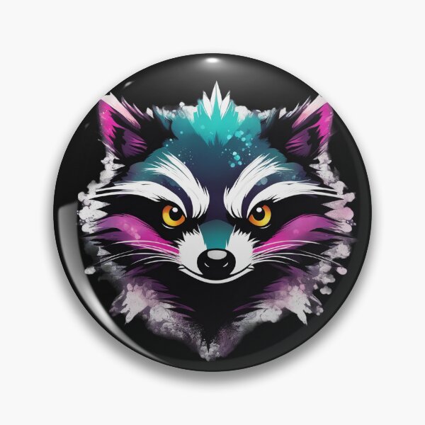 Item preview, Watercolor Raccoon Face designed and sold by TodoDecoArt.