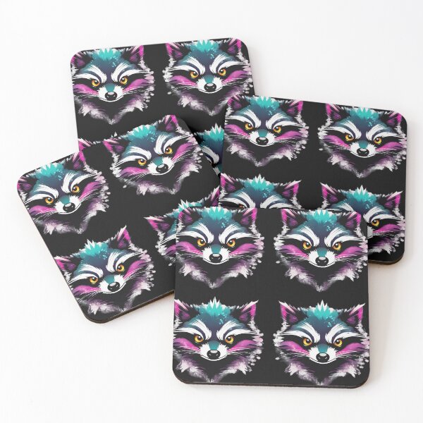 Item preview, Watercolor Raccoon Face designed and sold by TodoDecoArt.