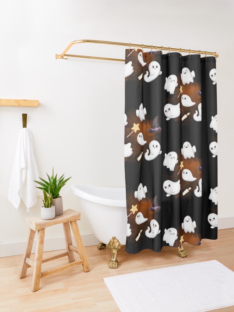 Disover Happy ghosts, Cute Ghosts, Happy Halloween | Shower Curtain