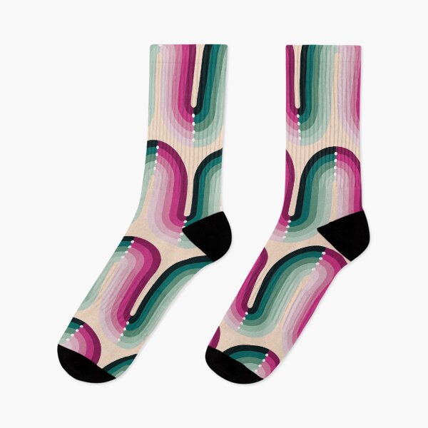 Item preview, Retro Squiggle – Mint & Blush designed and sold by Cat Coquillette.