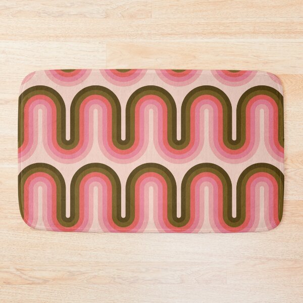 Item preview, Retro Squiggle – Pink & Tan designed and sold by Cat Coquillette.