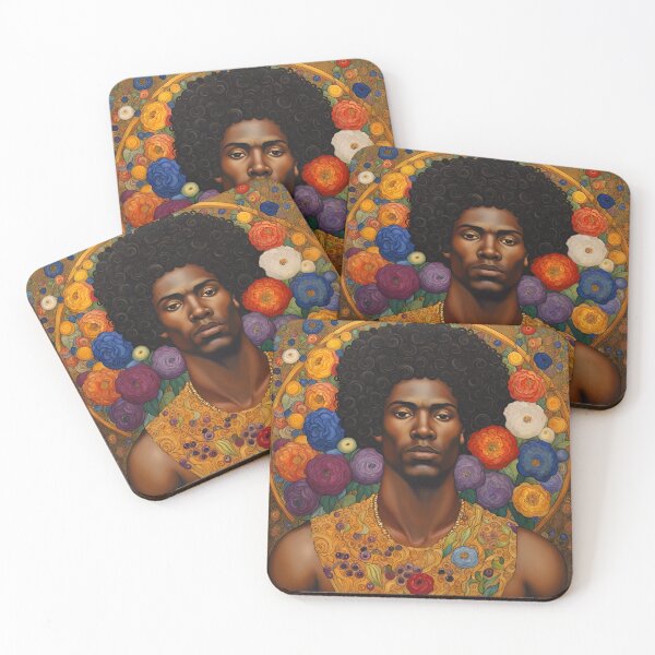 Item preview, Beautiful Black Man with Flowers designed and sold by Glimmersmith.