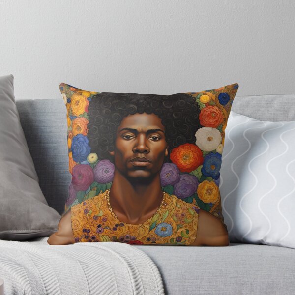 Item preview, Beautiful Black Man with Flowers designed and sold by Glimmersmith.