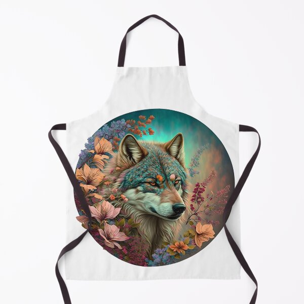 Artikelvorschau, Bunter Wolf mit Blumen entworfen und verkauft von ArtFromBeyond.