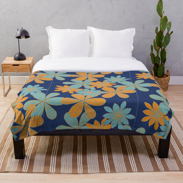 Item preview, Pretty Floral Design inspired by Retro British Patterns Navy designed and sold by Aureusglow.