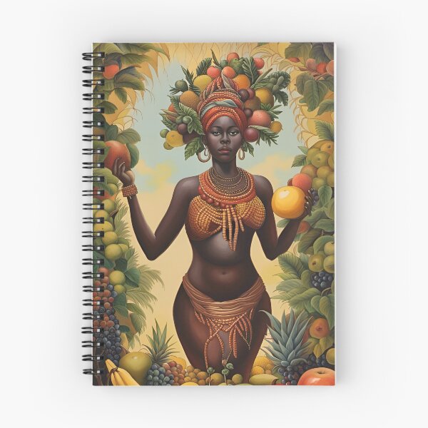 Artikelvorschau, Göttin des Überflusses digitale Malerei - Frucht, afrikanische Schönheit entworfen und verkauft von SirenSeventyOne.
