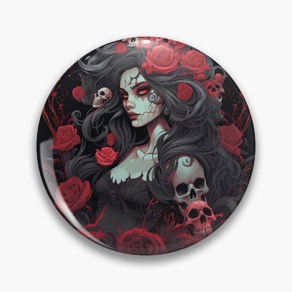 Item preview, Dark Woman Skull and Roses designed and sold by Lajon97.