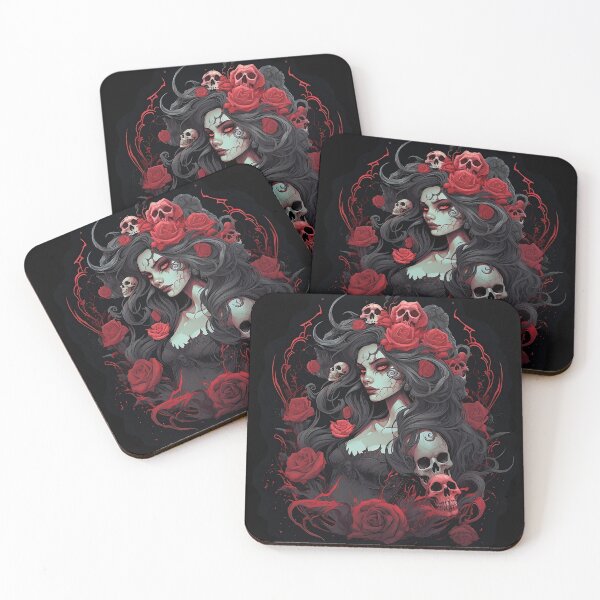 Item preview, Dark Woman Skull and Roses designed and sold by Lajon97.