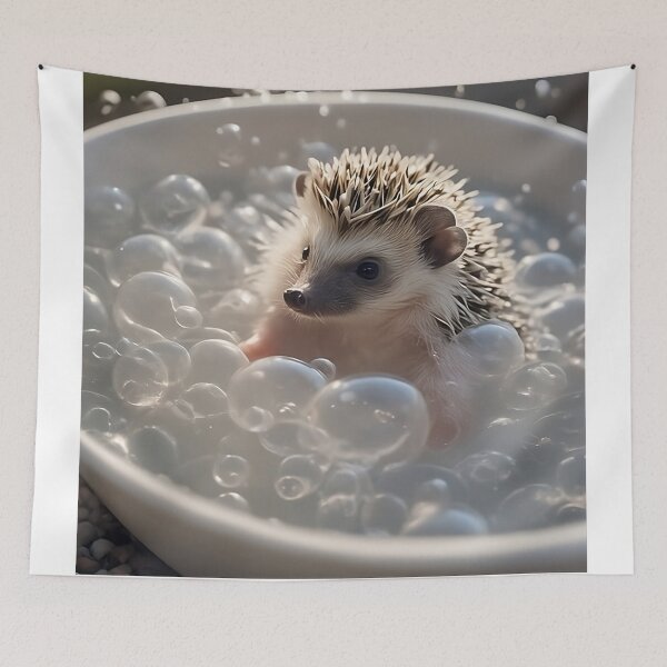 Item preview, Bubbly Hedgehug: Tiny Paws in a Bubble Bath designed and sold by StefanVlahovic.