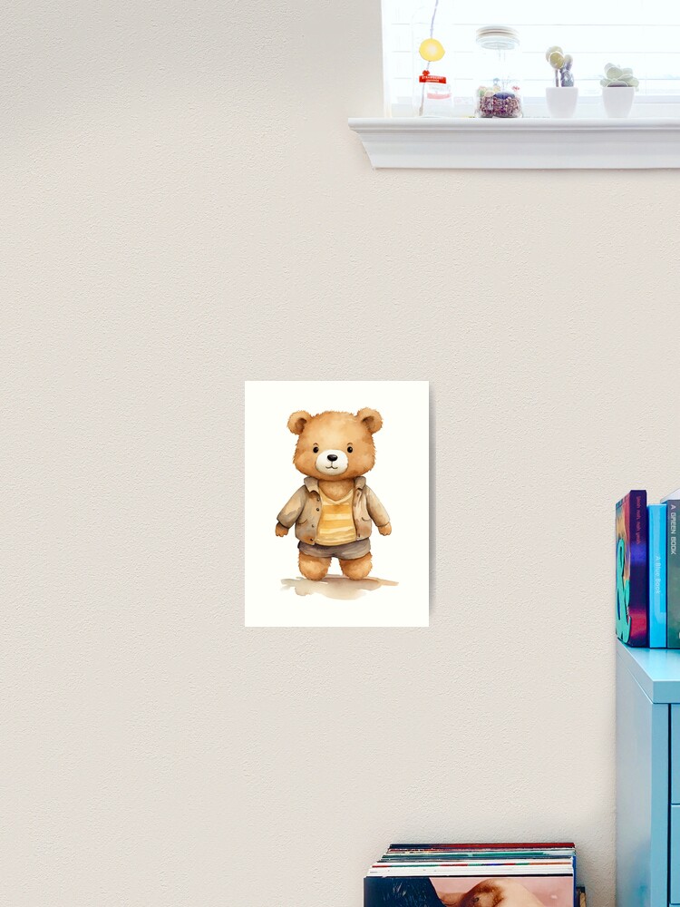 Cute Teddy Bear Art Print for Sale by vitbich