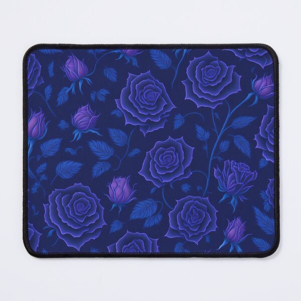 Item preview, blue,purple and pink roses pattern designed and sold by Designfs.