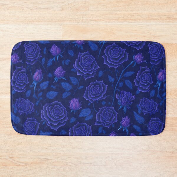 Item preview, blue,purple and pink roses pattern  designed and sold by Designfs.