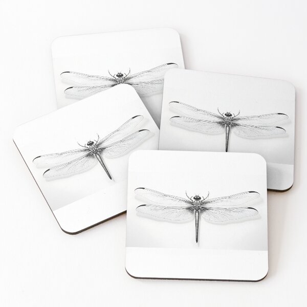 Item preview, black and white dragonfly designed and sold by boldbrushstroke.