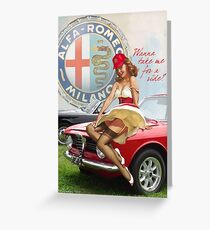 Alfa Romeo Sprint GT Girl Greeting Card
