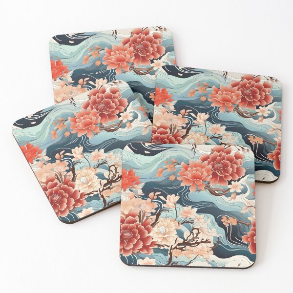 Item preview, Timeless Patterns: Tsubaki Tranquility 2. Premium Seamless Floral Pattern Design designed and sold by HIKARI Creations.