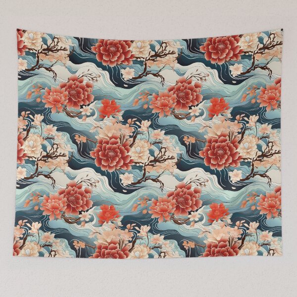 Item preview, Timeless Patterns: Tsubaki Tranquility 2. Premium Seamless Floral Pattern Design designed and sold by HIKARI Creations.