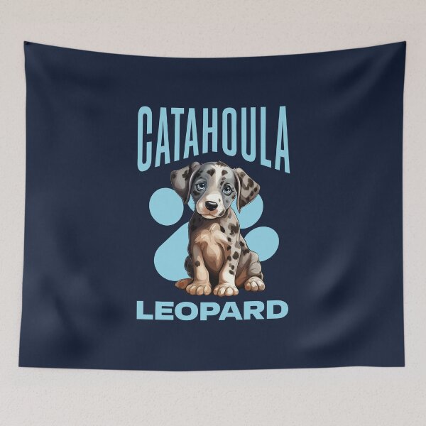 Item preview, Cute Catahoula Leopard Puppy - Catahoula Leopard Dog Lover Blue designed and sold by lovealva.