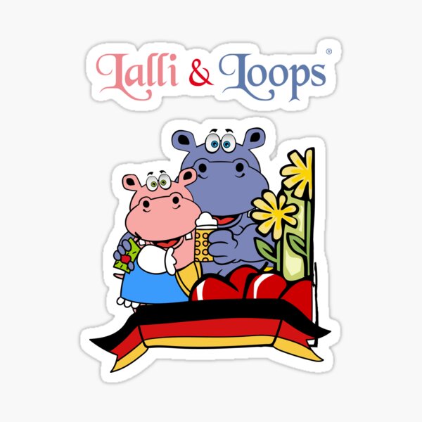 Hippos Nilpferde Lalli und Loops beim Oktoberfest Sticker