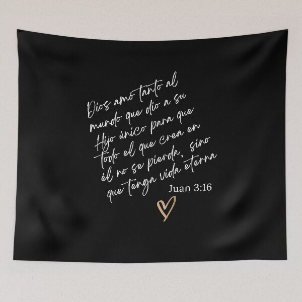 Item preview, Bible Verse in Spanish Dios  amó tanto al mundo que dio a su Hijo único designed and sold by Brasilia.