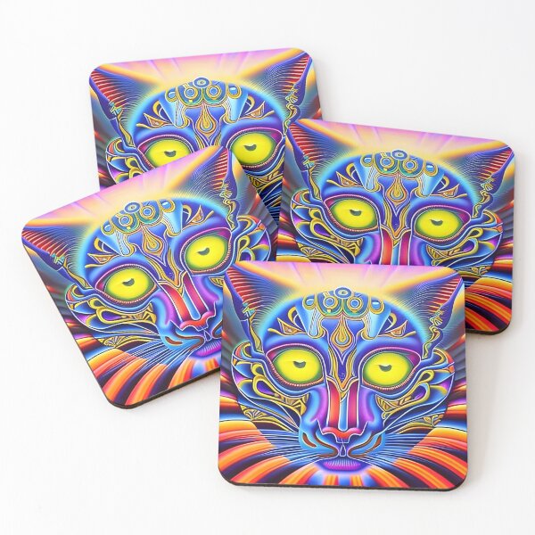 Item preview, Kosmic Kitty (20) - Trippy Psychedelic Cat designed and sold by TheThirdEye.