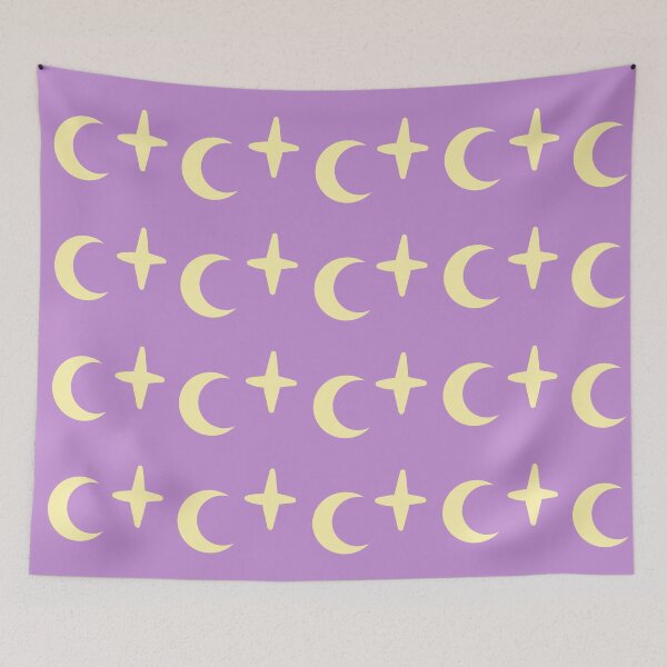Item preview, Stars and Moon pattern-purple designed and sold by charmednight.