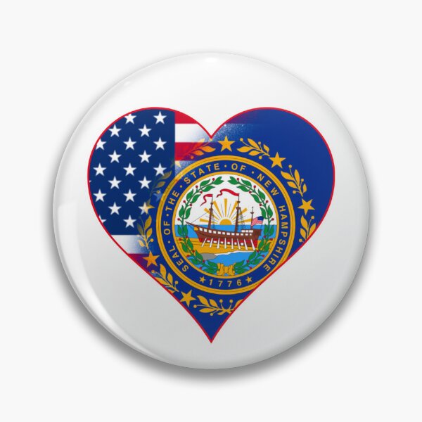 Item preview, State of New Hampshire Flag and American Flag Fusion Design designed and sold by Gsallicat.