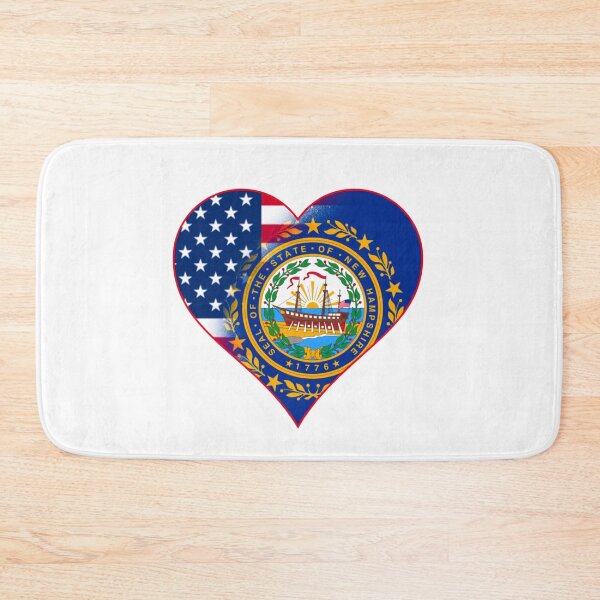 Item preview, State of New Hampshire Flag and American Flag Fusion Design designed and sold by Gsallicat.